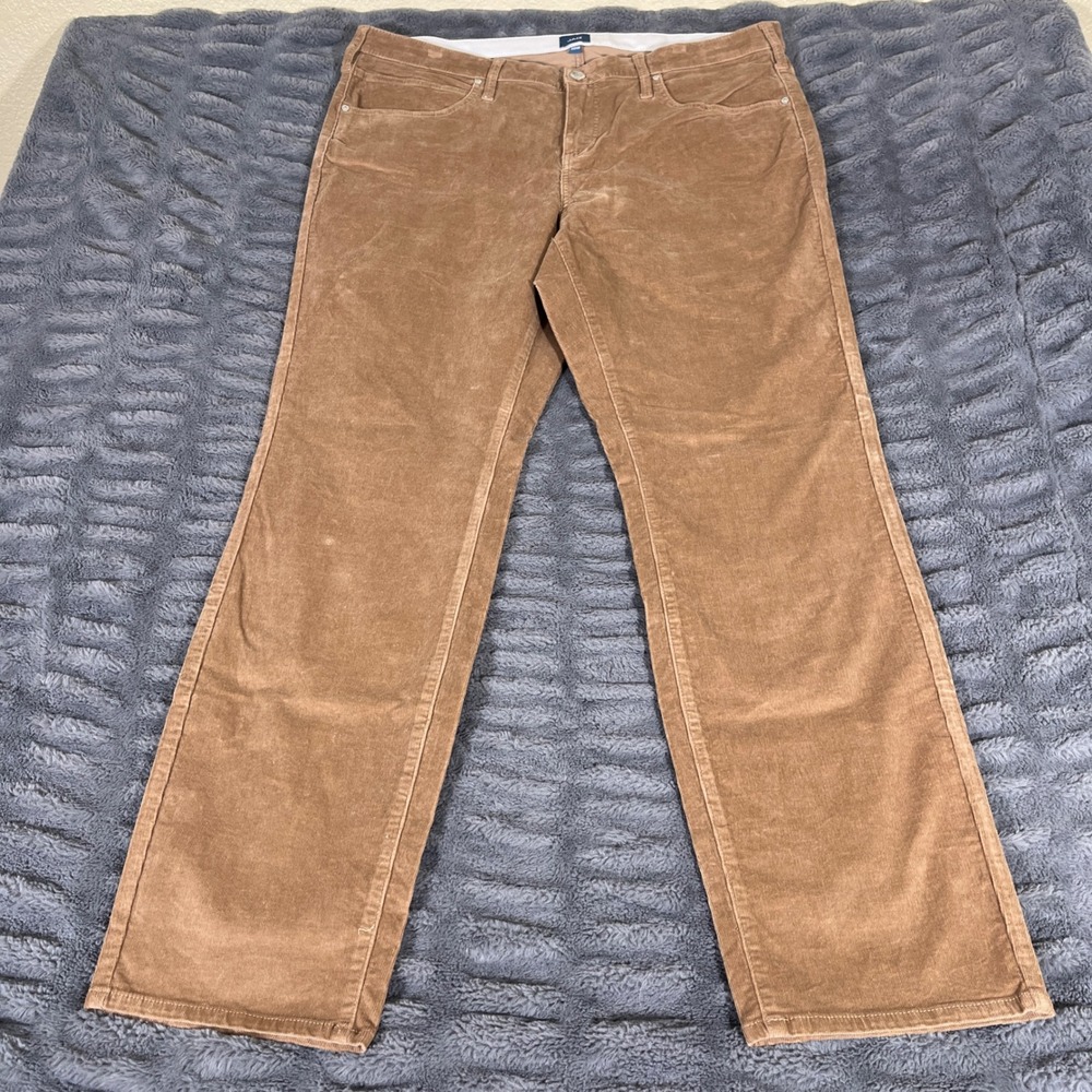 JAG Ruby Straight Corduroy Pants Camel Brown Mid Rise Plus Sizeโ 20W/32 AP333